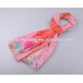 Moda Popular 100% Lã Material Hot Print Feather Scarf